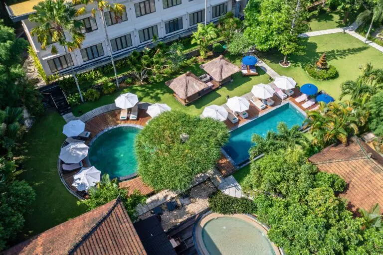 Boutique accommodation at S Resorts Hidden Valley Bali surrounded by lush greenery
