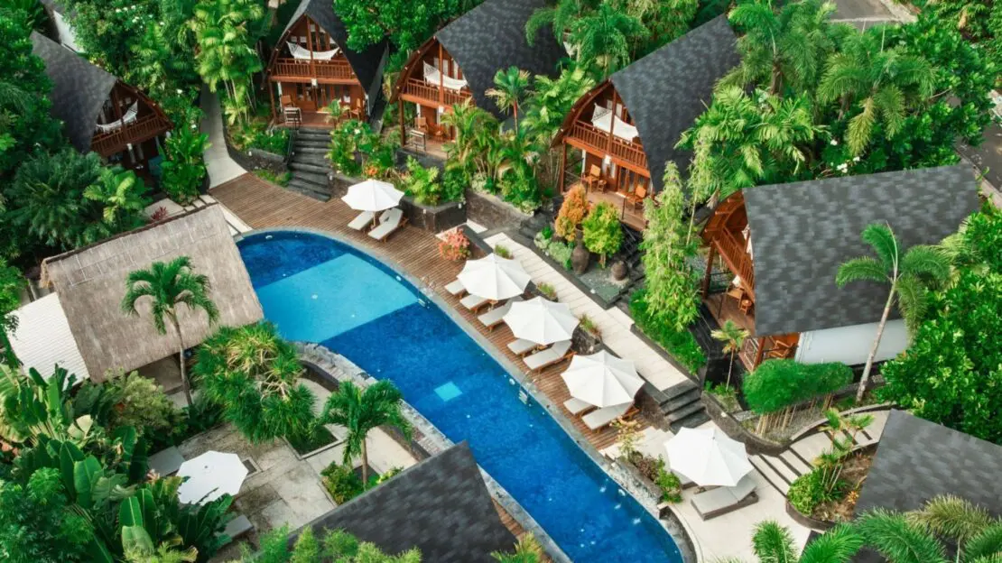 Lumbung Villa Arial View Pool