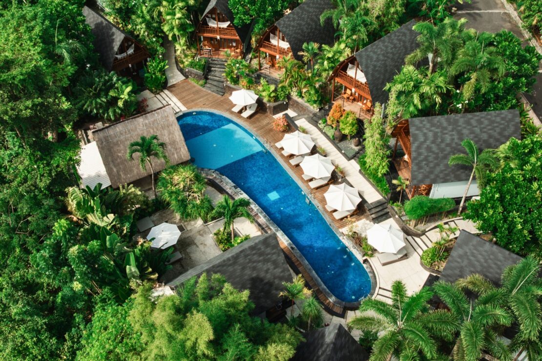 Lumbung Village arial view